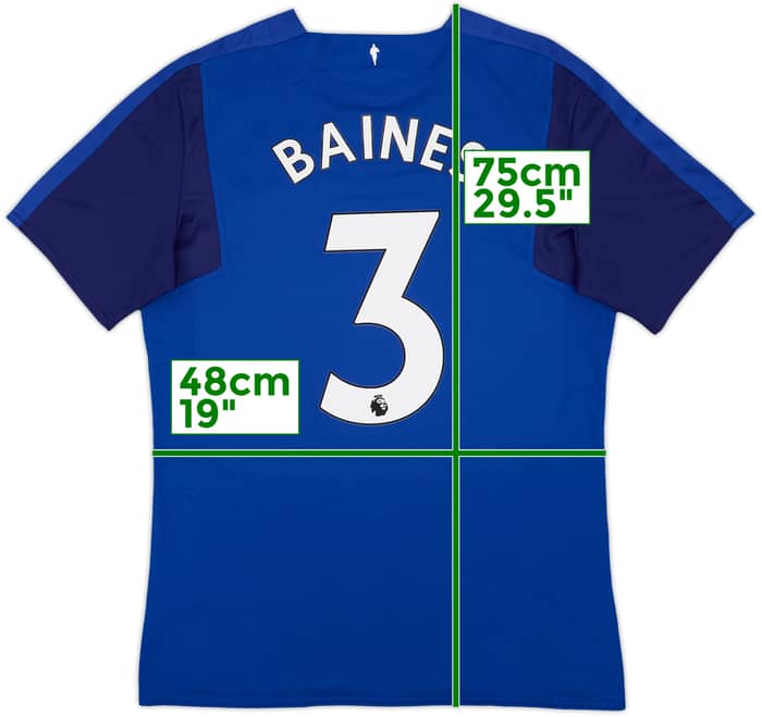 2017-18 Everton Home Shirt Baines #3 - 8/10 - (L)