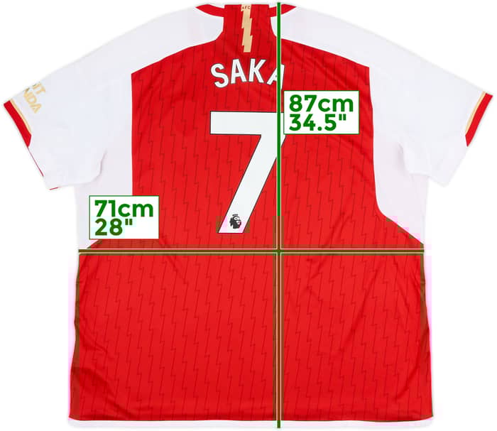 2023-24 Arsenal Home Shirt Saka #7 - 8/10 - (3XL)