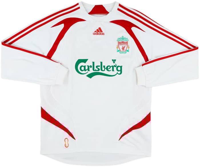 2007-08 Liverpool Away L/S Shirt Gerrard #8 - 6/10 - (L)