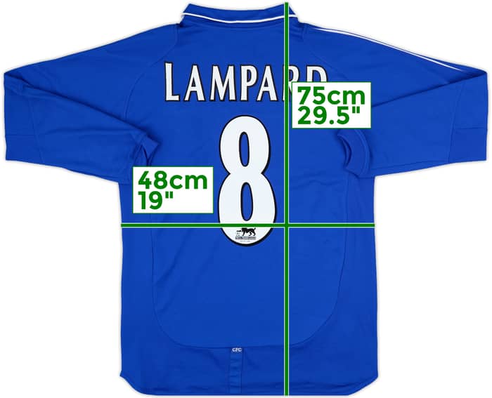 2001-03 Chelsea Home L/S Shirt Lampard #8 - 10/10 - (S)