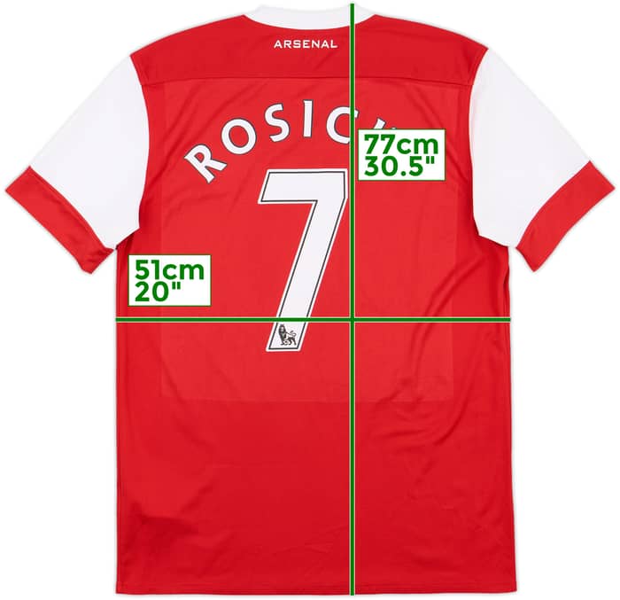 2010-11 Arsenal Home Shirt Rosicky #7 - 5/10 - (M)