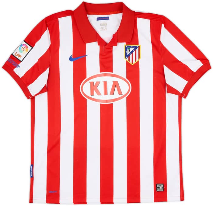 2009-10 Atletico Madrid Home Shirt Kun Aguero #10 - 8/10 - (L)