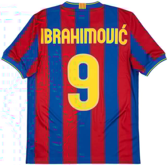 2009-10 Barcelona Home Shirt Ibrahimovic #9 - 8/10 - (S)