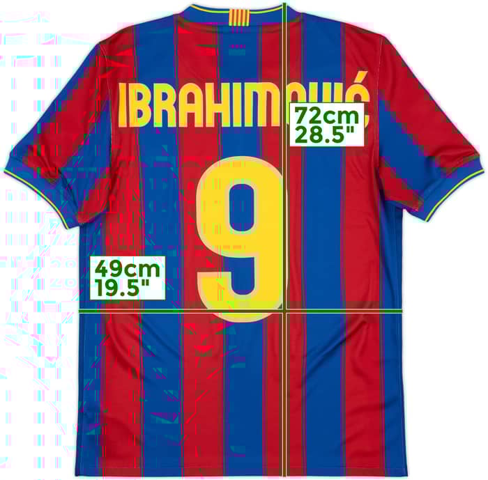 2009-10 Barcelona Home Shirt Ibrahimovic #9 - 8/10 - (S)