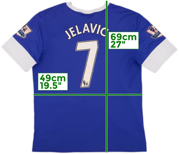 2012-13 Everton Home Shirt Jelavic #7 - 7/10 - (L)