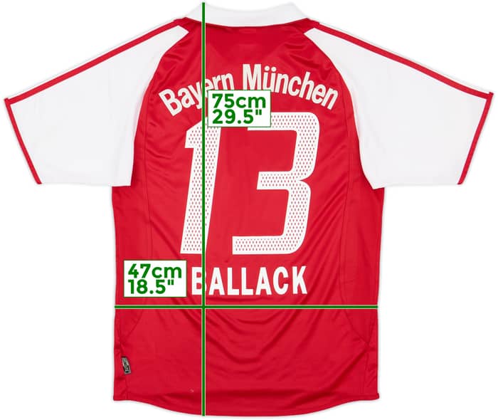 2004-05 Bayern Munich Home Shirt Ballack #13 - 6/10 - (S)
