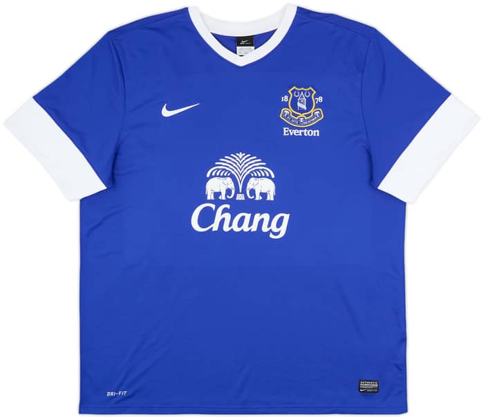 2012-13 Everton Home Shirt Oviedo #8 - 9/10 - (XXL)