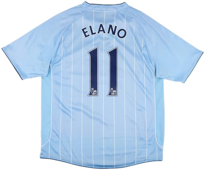 2007-08 Manchester City Home Shirt Elano #11 - 7/10 - (L)