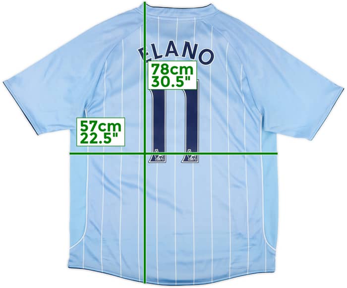 2007-08 Manchester City Home Shirt Elano #11 - 7/10 - (L)