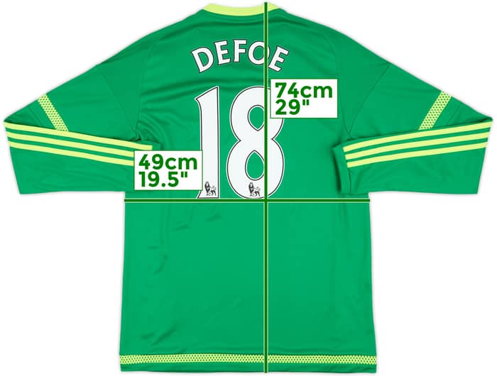 2015-16 Sunderland Away L/S Shirt Defoe #18 - 9/10 - (M)