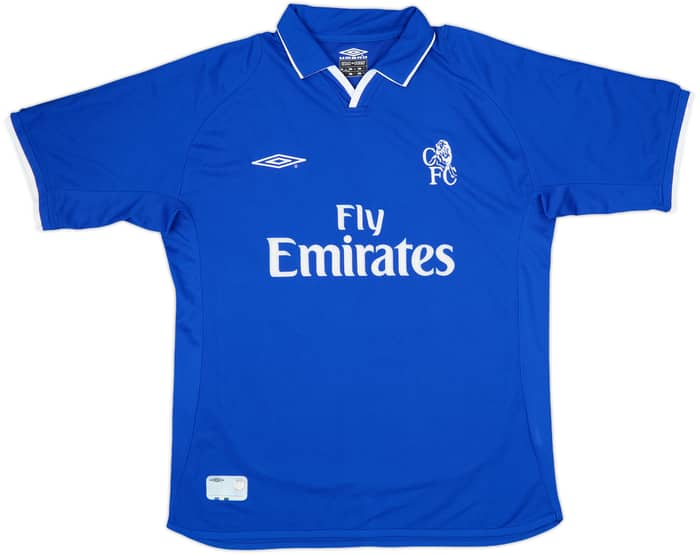 2001-03 Chelsea Home Shirt Zola #25 - 8/10 - (L)