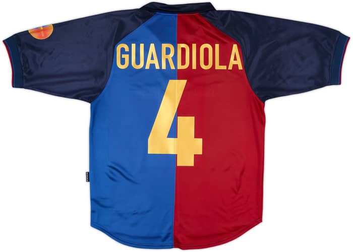 1999-00 Barcelona Centenary Home Shirt Guardiola #4 - 8/10 - (S)
