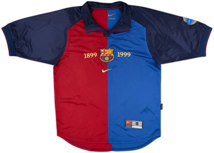 1999-00 Barcelona Centenary Home Shirt Guardiola #4 - 8/10 - (S)
