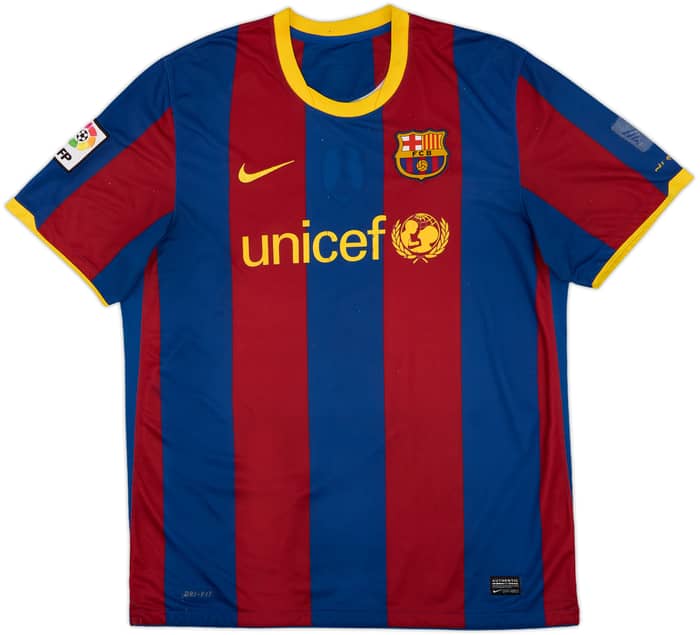 2010-11 Barcelona Home Shirt - 4/10 - (XL)