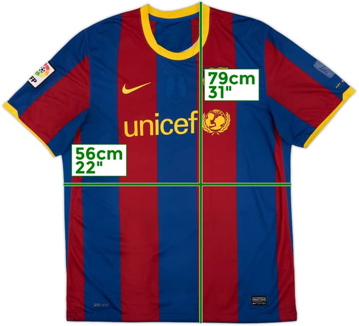 2010-11 Barcelona Home Shirt - 4/10 - (XL)