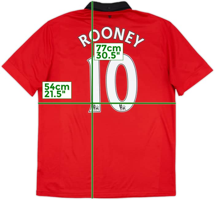2013-14 Manchester United Home Shirt Rooney #10 - 6/10 - (L)