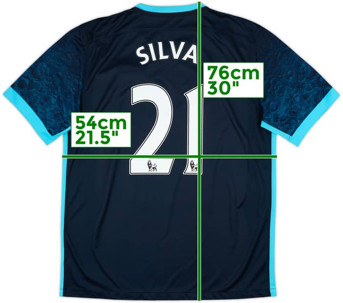 2015-16 Manchester City Away Shirt Silva #21 - 8/10 - (L)