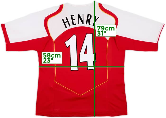2004-05 Arsenal Home Shirt Henry #14 - 9/10 - (XL)