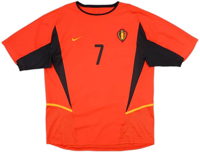 2002-04 Belgium Home Shirt Wilmots #7 - 8/10 - (L)