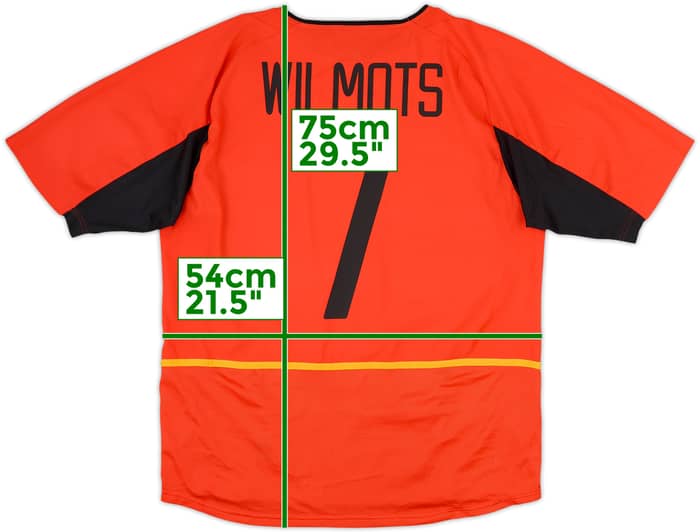2002-04 Belgium Home Shirt Wilmots #7 - 8/10 - (L)