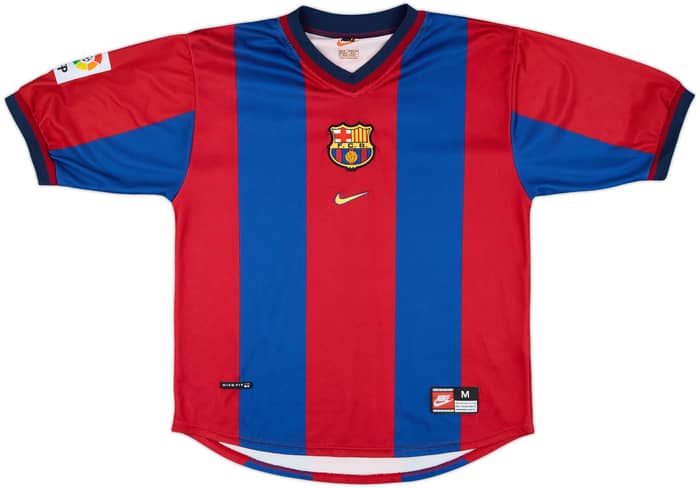 2000-01 Barcelona Basic Home Shirt Rivaldo #10 - 8/10 - (M)