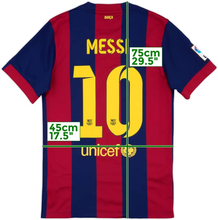 2014-15 Barcelona Home Shirt Messi #10 - 7/10 - (S)