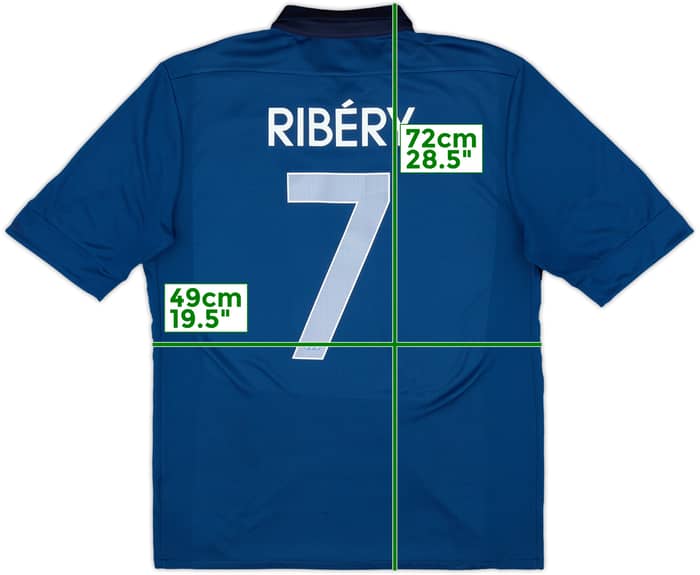 2011-12 France Home Shirt Ribery #7 - 9/10 - (L)