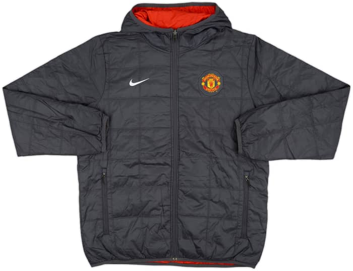 2010-11 Manchester United Nike Reversible Padded Bench Coat - 8/10 - (L)