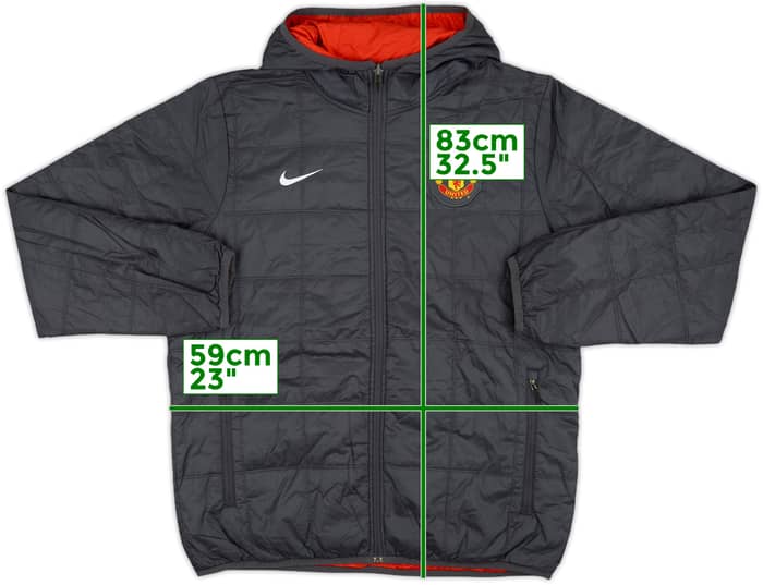 2010-11 Manchester United Nike Reversible Padded Bench Coat - 8/10 - (L)