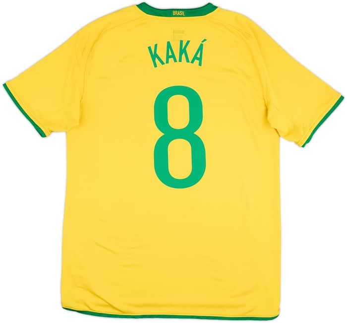 2008-10 Brazil Home Shirt Kaka #8 - 6/10 - (L)