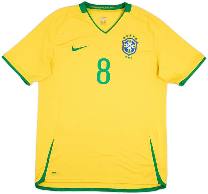 2008-10 Brazil Home Shirt Kaka #8 - 6/10 - (L)