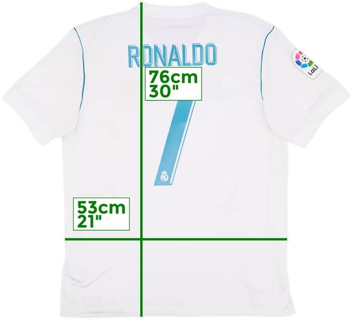 2017-18 Real Madrid Home Shirt Ronaldo #7 - 7/10 - (L)