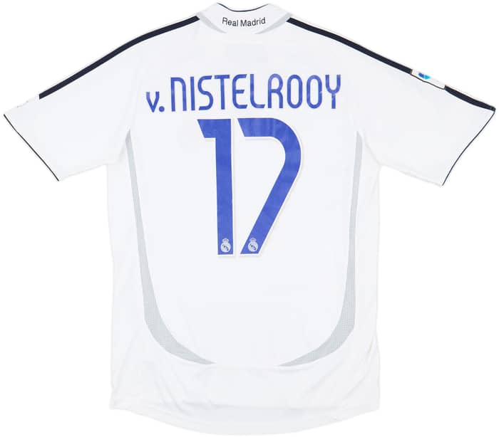 2006-07 Real Madrid Home Shirt v.Nistelrooy #17 - 8/10 - (S)