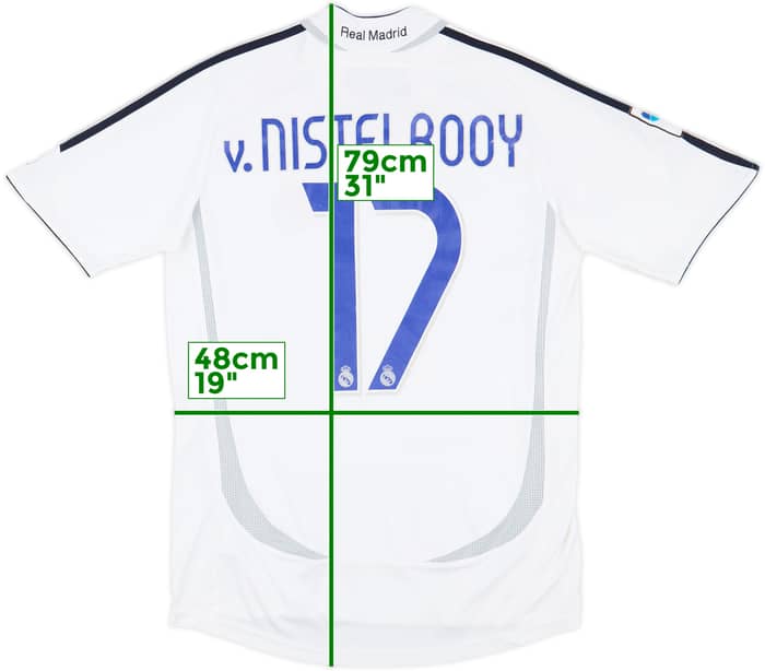 2006-07 Real Madrid Home Shirt v.Nistelrooy #17 - 8/10 - (S)