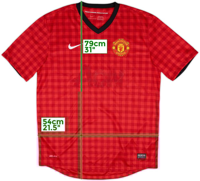 2012-13 Manchester United Home Shirt - 3/10 - (L)