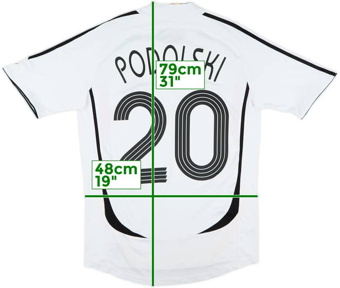 2005-07 Germany Home Shirt Podolski #20 - 6/10 - (S)