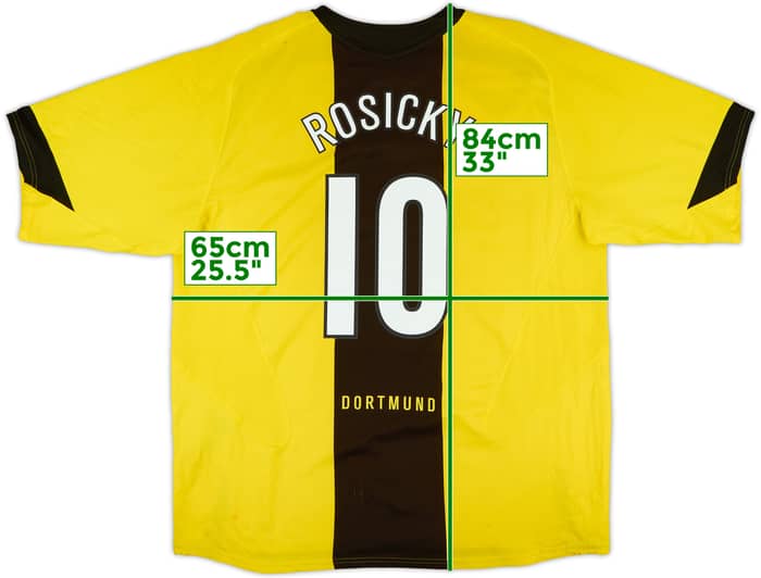 2005-06 Borussia Dortmund Home Shirt Rosicky #10 - 6/10 - (3XL)