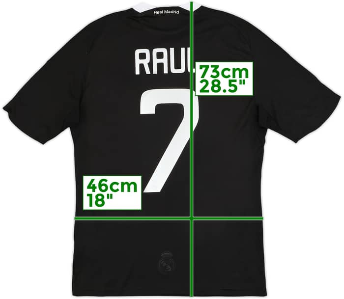 2008-09 Real Madrid CL Third Shirt Raul #7 - 9/10 - (S)