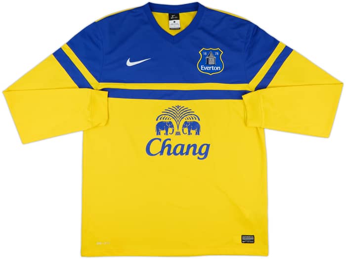 2013-14 Everton Away L/S Shirt Lukaku #17 - 9/10 - (L)