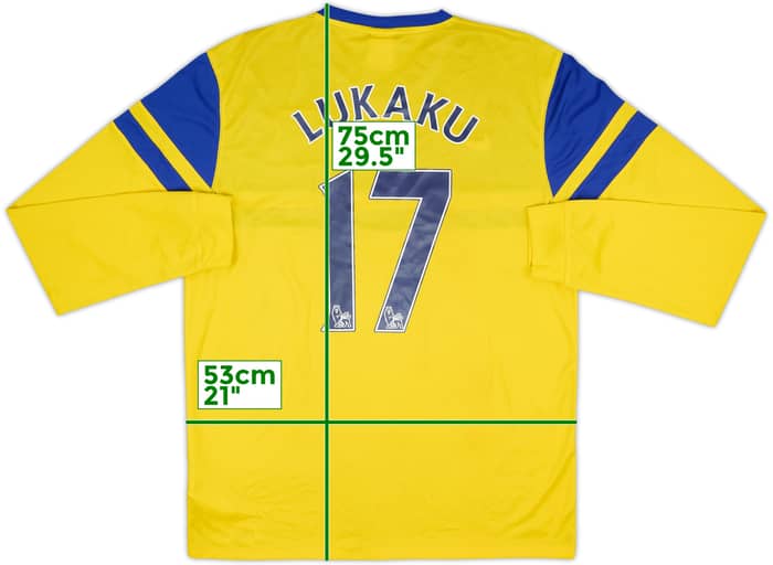 2013-14 Everton Away L/S Shirt Lukaku #17 - 8/10 - (L)