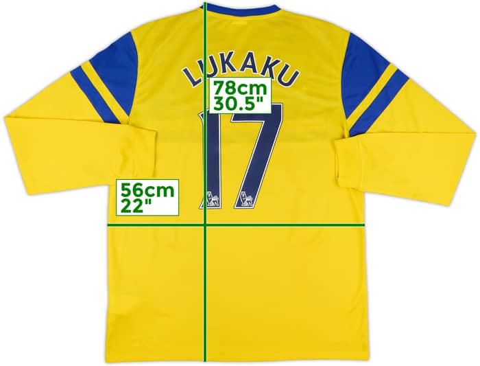 2013-14 Everton Away L/S Shirt Lukaku #17 - 9/10 - (L)