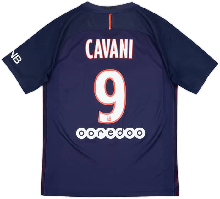 2016-17 Paris Saint-Germain Home Shirt Cavani #9 - 6/10 - (M)