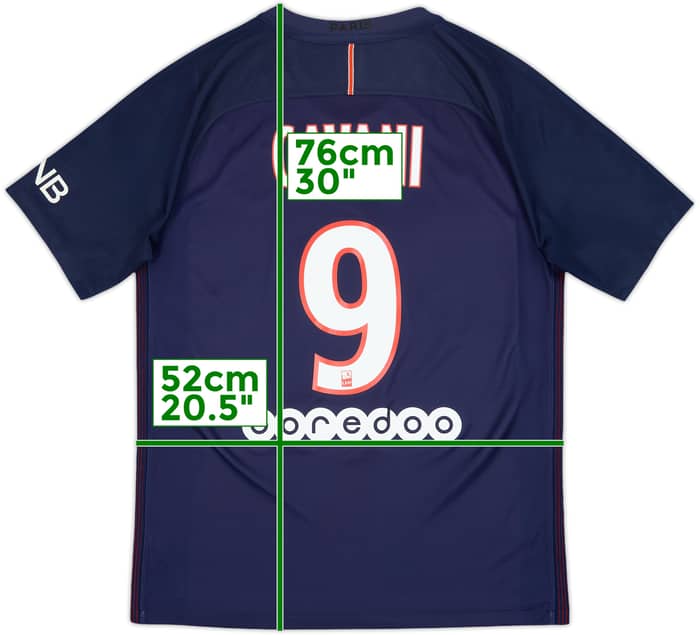 2016-17 Paris Saint-Germain Home Shirt Cavani #9 - 6/10 - (M)