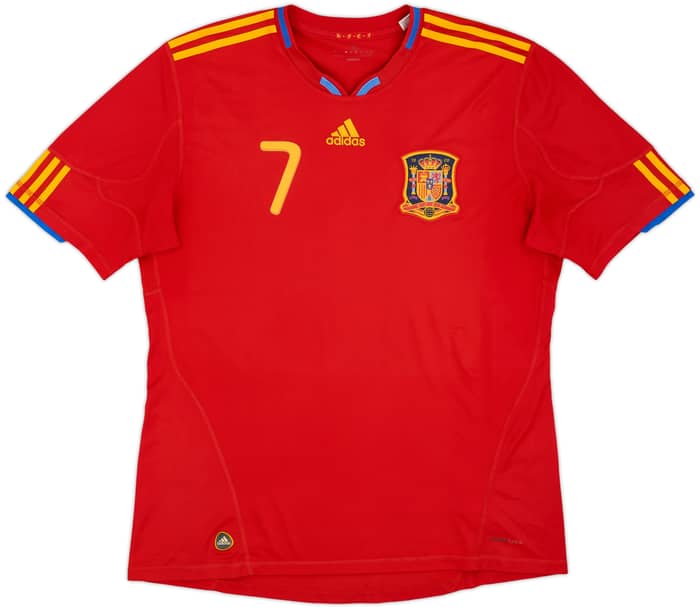 2009-10 Spain Home Shirt David Villa #7 - 7/10 - (XL)