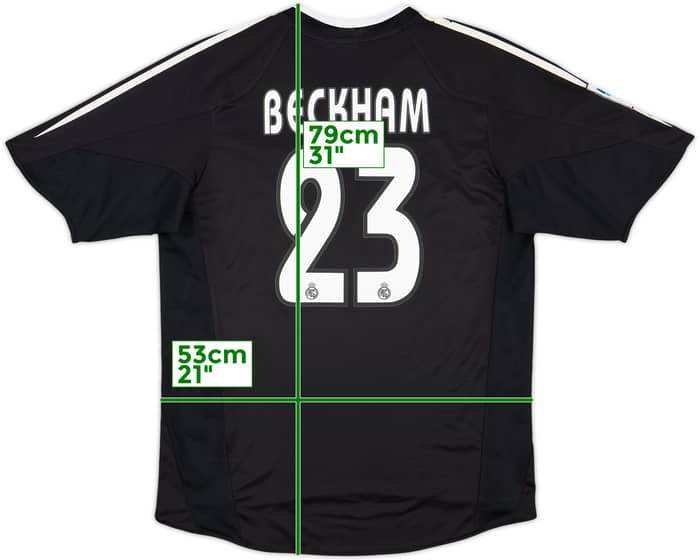 2004-05 Real Madrid Away Shirt Beckham #23 - 5/10 - (L)