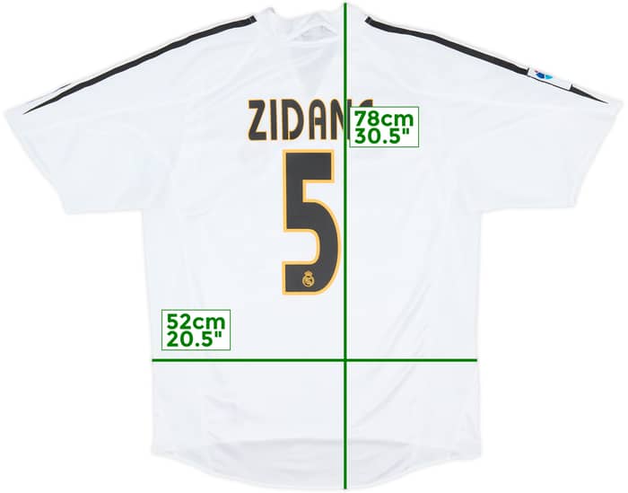 2004-05 Real Madrid Home Shirt Zidane #5 - 5/10 - (M)