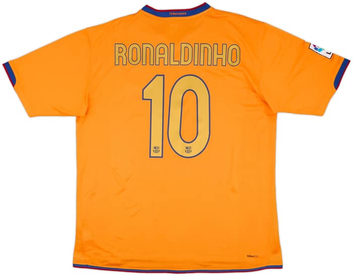 2006-08 Barcelona Away Shirt Ronaldinho #10 - 10/10 - (XL)