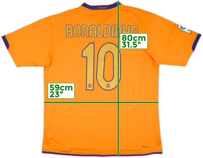 2006-08 Barcelona Away Shirt Ronaldinho #10 - 10/10 - (XL)