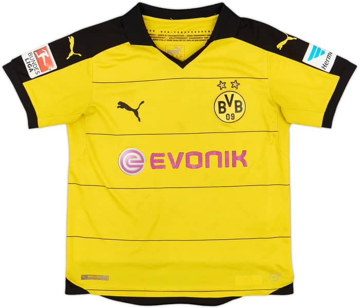 2015-16 Borussia Dortmund Home Shirt Aubameyang #17 - 5/10 - (XL.Boys)