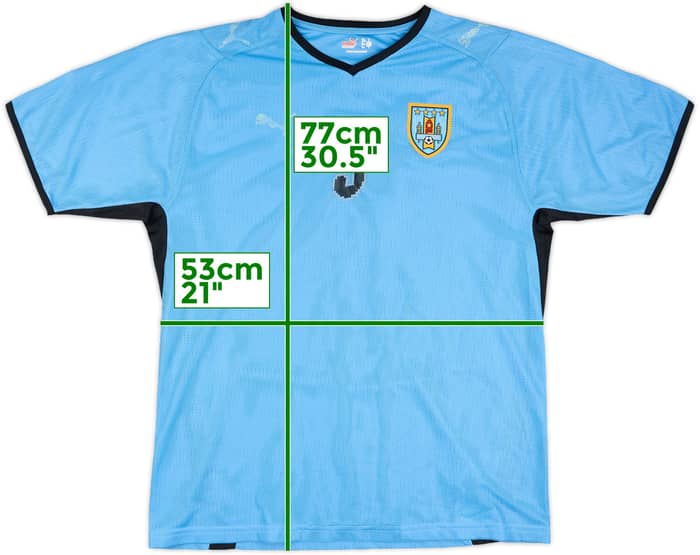 2008-10 Uruguay Home Shirt #9 (Suarez) - 5/10 - (L)